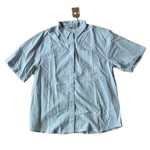 Hope & May Sonnie Oversized Shirt in Baby Blue Stripe